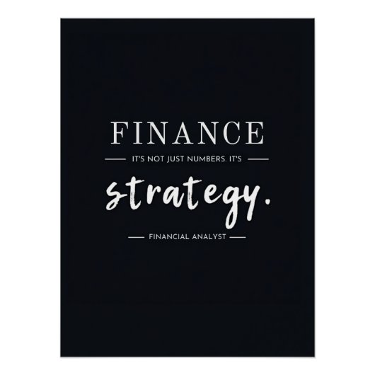 Financiën – Niet Alleen Cijfers, Het is Strategie Perfect Poster (Voorkant)