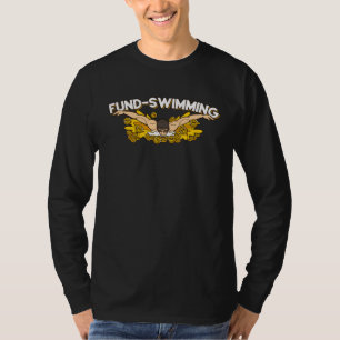 Financier Zwemmen Geld Vlinderslag Sport Zwemmer T-shirt