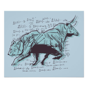 Financiering van aandelenmarktanalyse foto afdruk