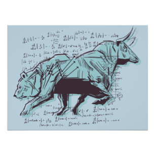 Financiering van aandelenmarktanalyse foto afdruk