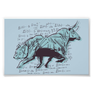 Financiering van aandelenmarktanalyse foto afdruk