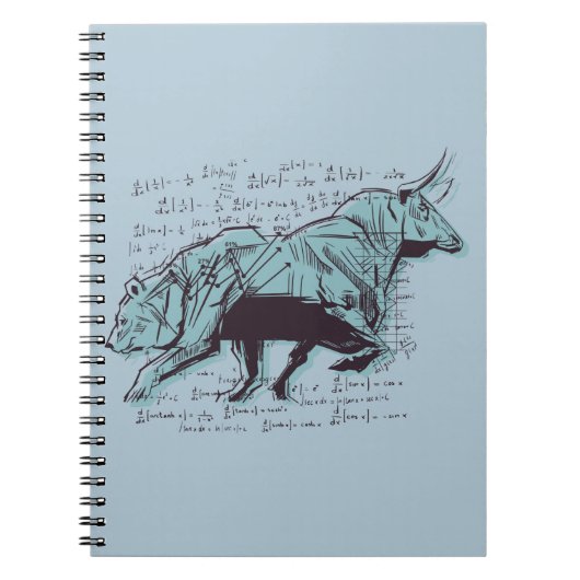 Financiering van aandelenmarktanalyse notitieboek (Voorkant)