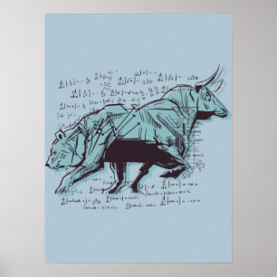 Financiering van aandelenmarktanalyse poster