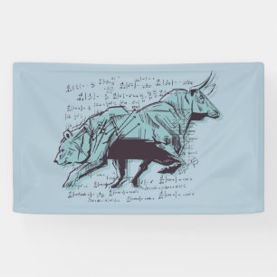 Financiering van aandelenmarktanalyse spandoek