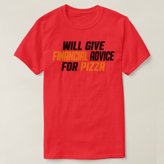 Financieringsadviseur funny, geef financieel advie t-shirt (Design voorkant)