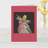 finch maison avec carte de cor (Fleur jaune)