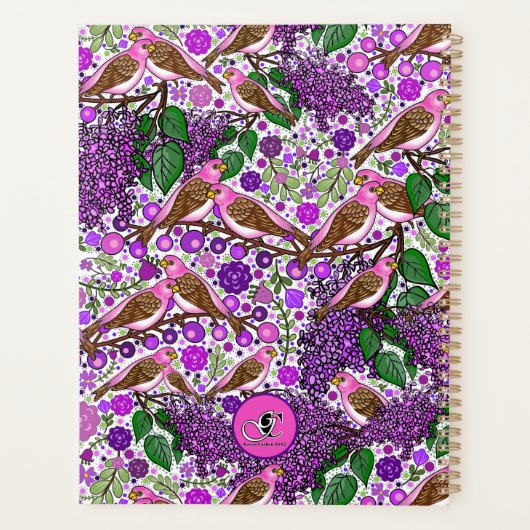 Finches pourpres, Lilacs - NH State Bird and Flowe (Dos)