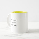 Find Beauty Typography Modern Two-Tone Mug (Devant gauche)