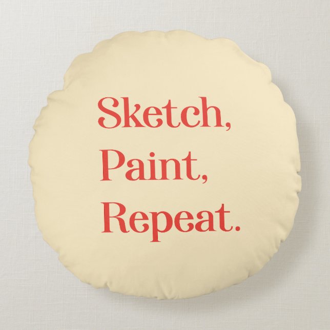 Find Creative Rhythm With Modern Lettering Rond Kussen (Voorkant)