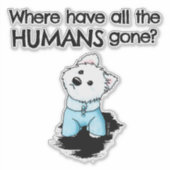 Find Humanity Westie Sticker (Voorkant)