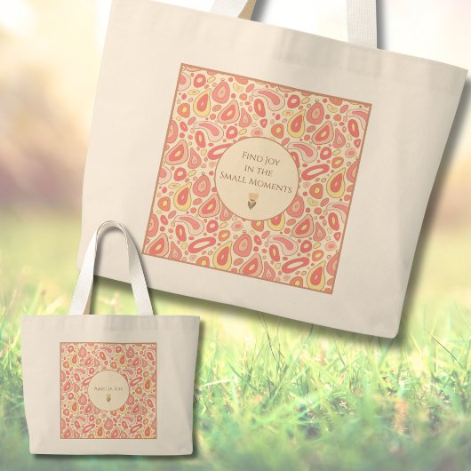 Find Joy in the Small Moment Personalize Tote Bag 