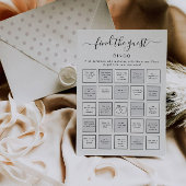 Find the Guest Bingo | Printable Bridal Shower Kaart