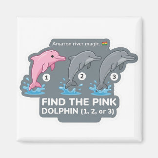 Find the Pink Dolphin Animal World Quest for Toddl Magneet