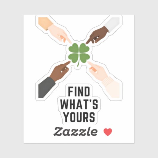 Find Whats Yours Minimal Vinyl Sticker (Feuille)