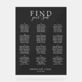 Find Your Seat! Elegant Black Transparent Wedding (Recto)