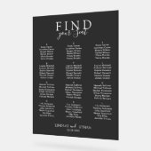 Find Your Seat! Elegant Black Transparent Wedding (Angle)