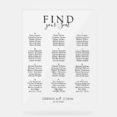 Find Your Seat! Elegant White Transparent Wedding (Recto)