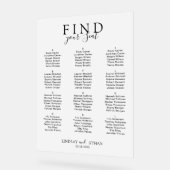 Find Your Seat! Elegant White Transparent Wedding (Angle)