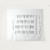Find Your Seat Wedding Seating Chart  Fabric Wandkleed (Voorkant (horizontaal))