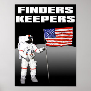 Finders Keepers Maan Grappig Poster Bord