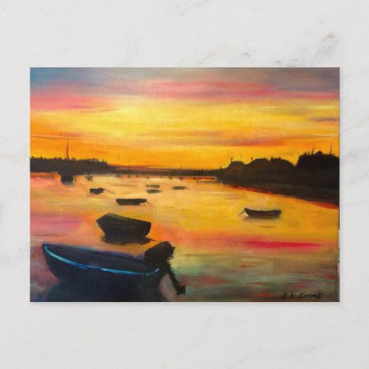 Findhorn Sunset Briefkaart (Voorkant)