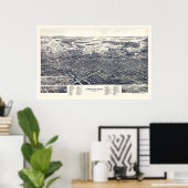 Findlay, OH Panoramic Map - 1889 Poster (Thuiskantoor)