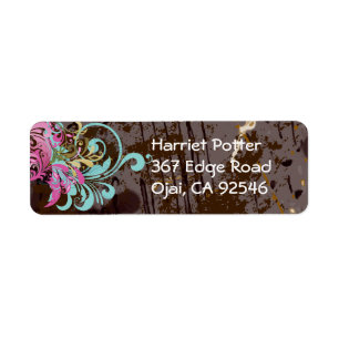 Fine Abstract Cool Cute Girly Retro Mode Etiket