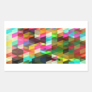 Fine Abstract Cool Cute Girly Retro Mode Rechthoekige Sticker