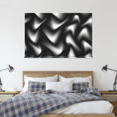Fine Art Black en White Wrapped Canvas Afdruk (Insitu (Slaapkamer))