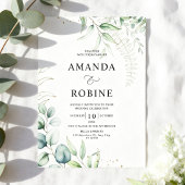 Fine Art Botanical Wedding Invitation