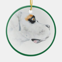 Fine Art Boxer Dog Merry-kerstdecoratie