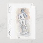 Fine Art Briefkaart - David sculpture van Michelan (Voorkant / Achterkant)