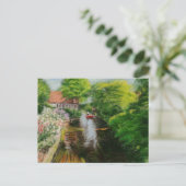 Fine Art Briefkaart - Stour River Canterbury, past (Staand voorkant)