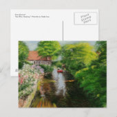 Fine Art Briefkaart - Stour River Canterbury, past (Voorkant / Achterkant)