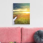 Fine Art Canvas Print - Konza Prairie (Insitu (Woonkamer))