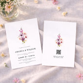 Fine Art Floral Wedding Invitation Template