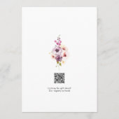 Fine Art Floral Wedding Invitation Template Kaart (Achterkant)