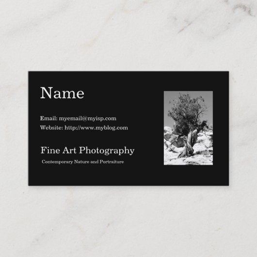 Fine Art-fotografie-visitekaartje Visitekaartje (Voorkant)