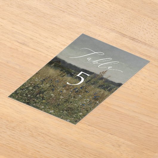 , Fine art geïnspireerd trouwtafel nummer Acryl Uitnodigingen (Laagn)