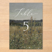 , Fine art geïnspireerd trouwtafel nummer Acryl Uitnodigingen (Voorkant)