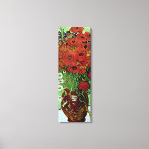 Fine Art. het rode van Papavers & van Madeliefjes Canvas Afdruk