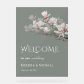 Fine Art Magnolia Transparent Wedding Welcome (Recto)