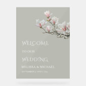 Fine Art Magnolia Transparent Wedding Welcome (Recto)