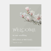Fine Art Magnolia Transparent Wedding Welcome (Recto)