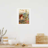 Fine Art Mermaid Ilustration Poster (Keuken)