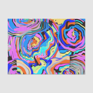Fine Art Modern Colorful Abstracte Flowers Chic Tissuepapier