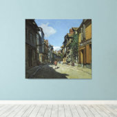 Fine Art Monet Rue de la Bavole Honfleur Canvas Afdruk (Insitu (Houten vloer))