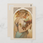 Fine Art Nouveau Jugendstil Mucha Briefkaart (Voorkant / Achterkant)