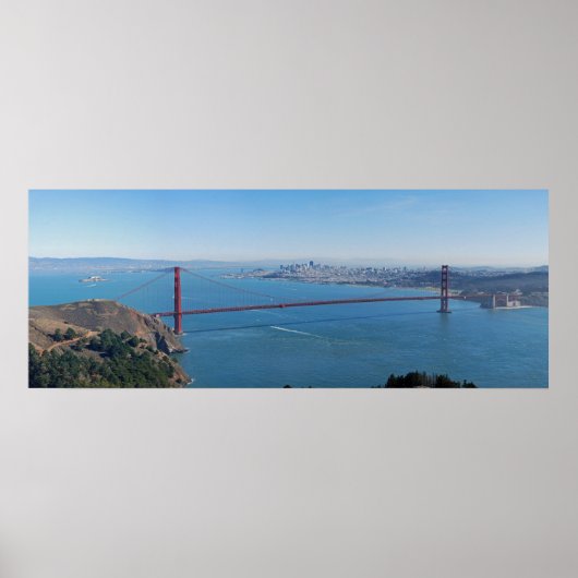 Fine Art Panorama Poster Golden Gate Bridge (Voorkant)