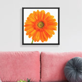 Fine Art Photography Oranje Gerbera Daisy flower Canvas Afdruk (Insitu (Woonkamer))